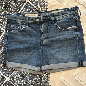 Anthropologie Pilcro and the Letterpress Dark Blue Rolled Cuff Denim Shorts